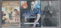 3 x DVD , NOWE - foilia Kac Vegas, Bourne, Uprowadzona