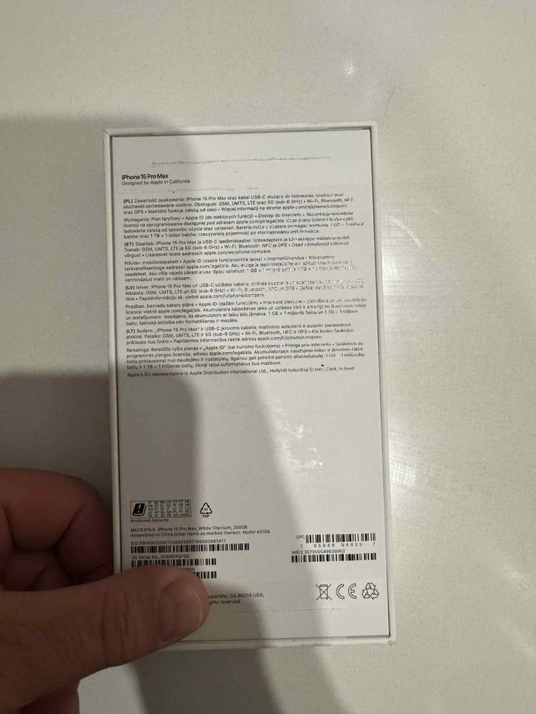 Iphone 15 pro max 256 gb