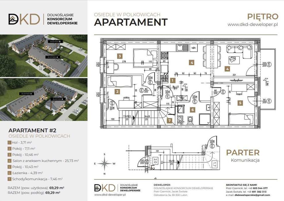 Apartament mieszkanie dom w zab. szeregowej antresola Polkowice 92.9 m