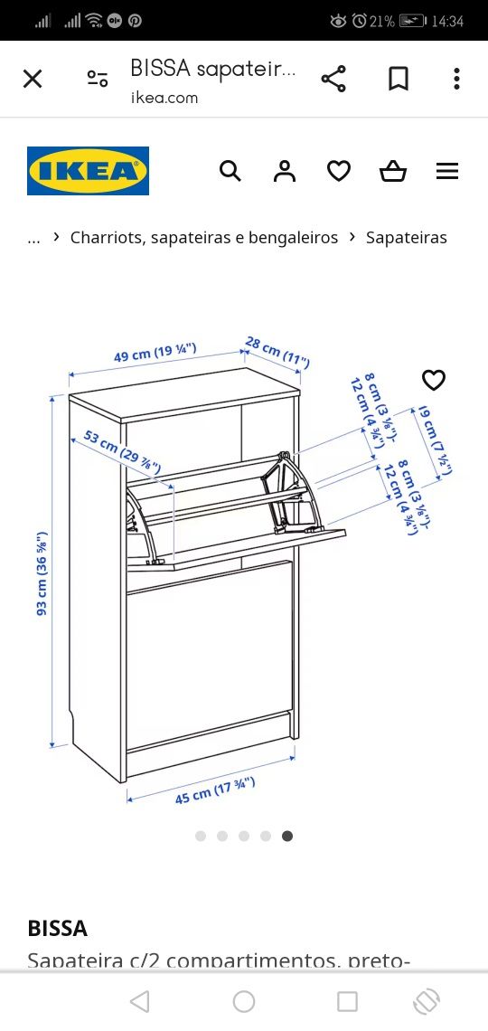 Duas Sapateiras Ikea