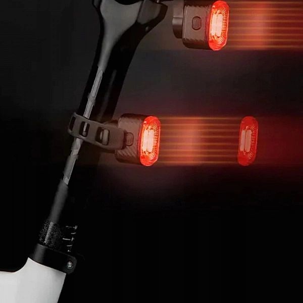 Lampka rowerowa tylna Rockbros Q2S LED z inteligentnym systemem stop +