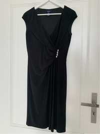 Chaps Polo Ralph Lauren suknia koktajlowa sukienka wieczorowa czarna
