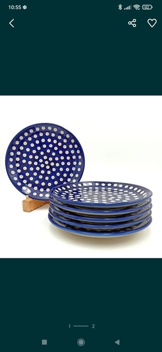 Zestaw 6 talerzy 19cm Ceramika Bolesławiec