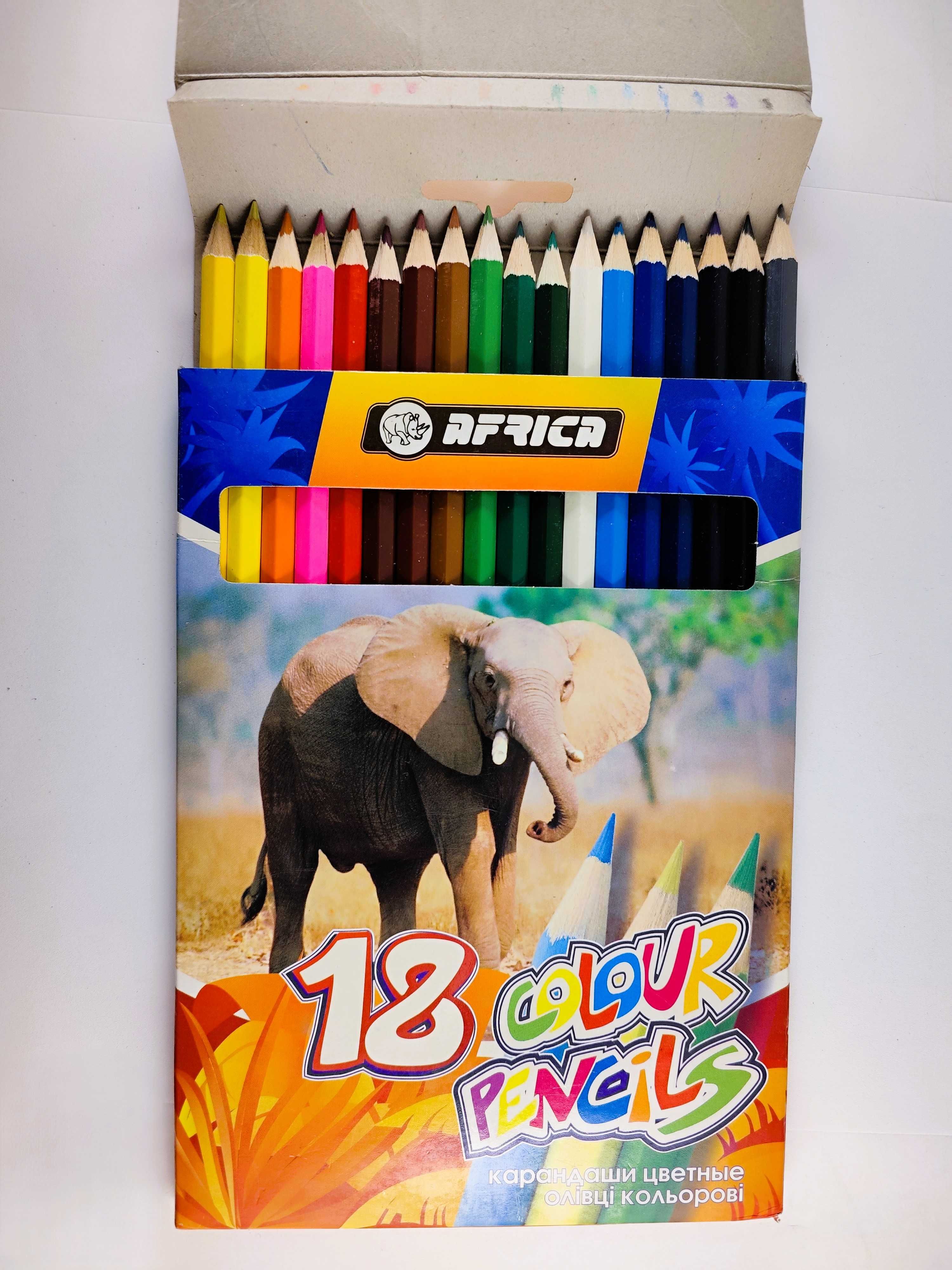 Новые упаковки цветных карандашей Olli(12 шт) Германия и Africa(18 шт)