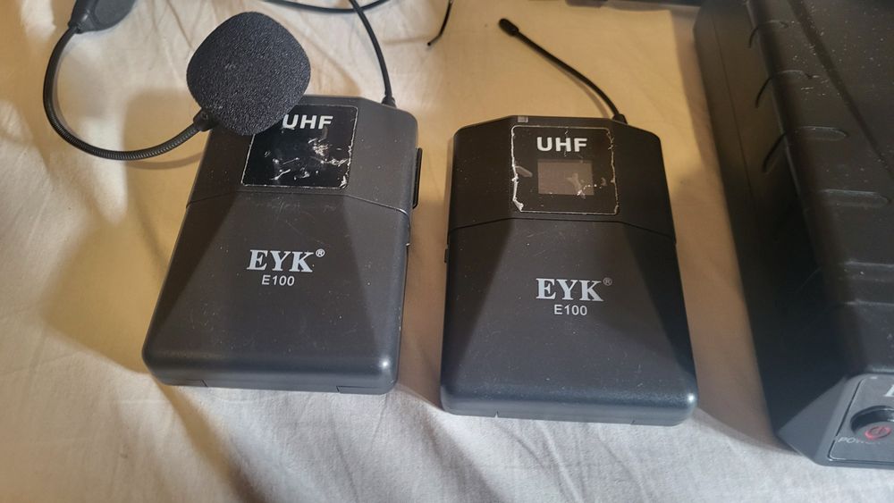 Zestaw bezprzewodowych mikrofonów EYK 100 + NOWE MIKROFONY NAUSZNE