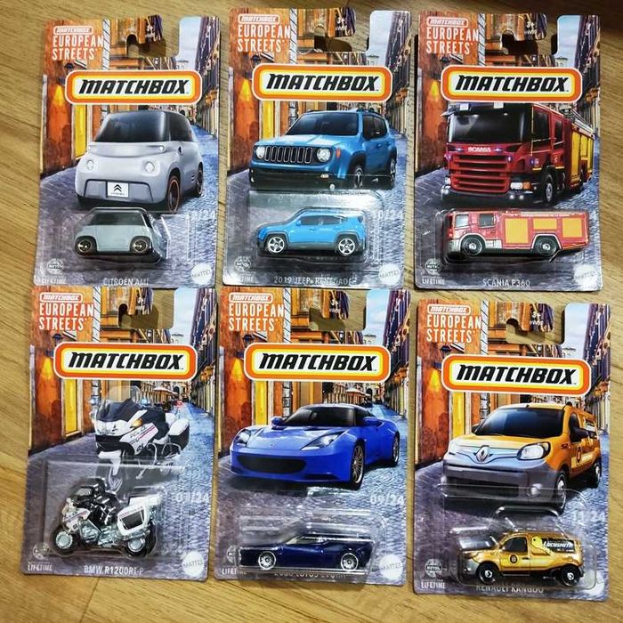 Matchbox European Streets 2024 Serie set 6 HVV05 Set completo