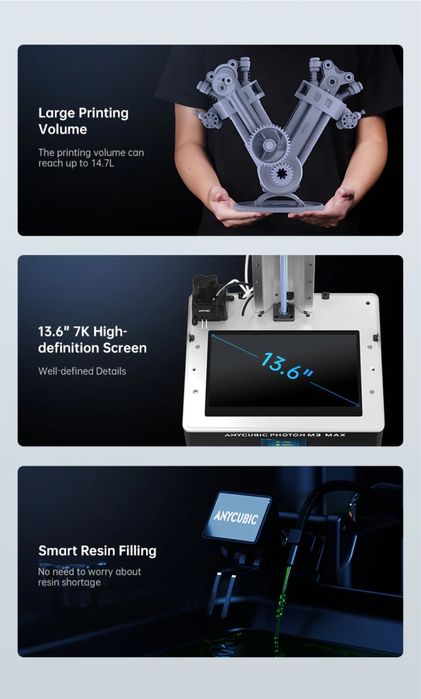 Impressora 3D Anycubic Photon M3 Max + Elegoo Mercury X Bundle