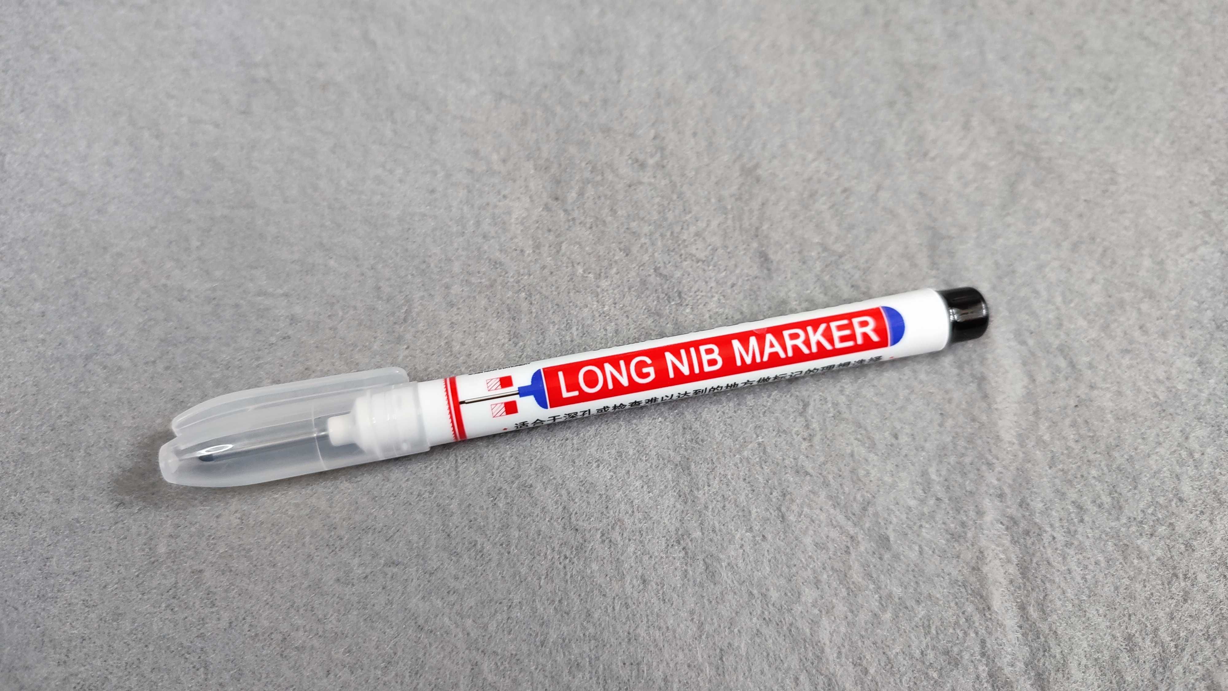 Чёрный маркер для отверстий и труднодоступных мест Long Nib Marker