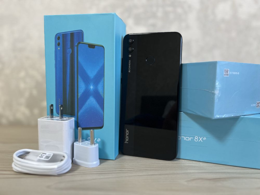 Нові!HUAWEI HONOR 8X 6/128 GB black+скло,чохол