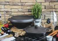 Сковорода wok чавунна чугунная сковорода