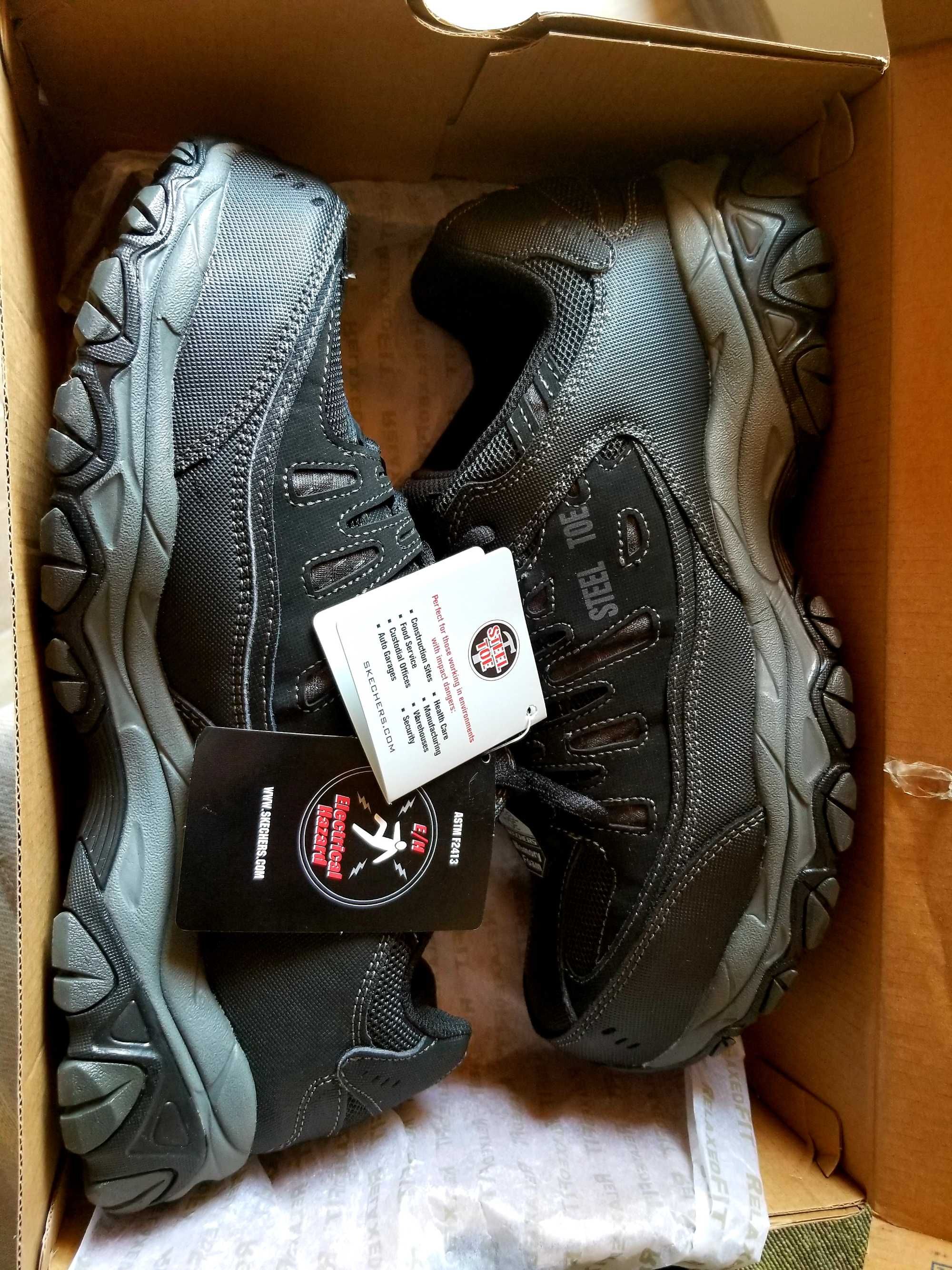 Рабочие кожаные ботинки со стальным носком SKECHERS(USA)
