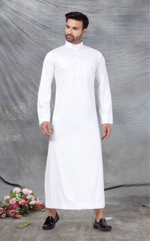 Мусульманский халат білий каміс Арабский одяг Jubba