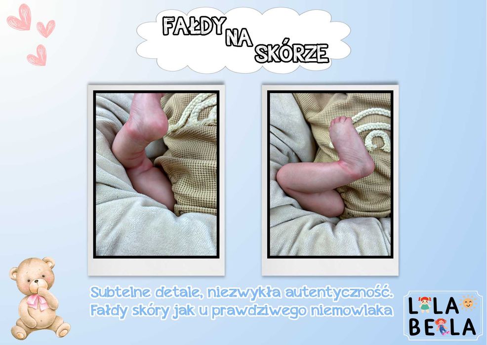 HIT ! Cudowne Dzieciątko Odrodzona Laleczka Typ Reborn Jak Prawdziwa