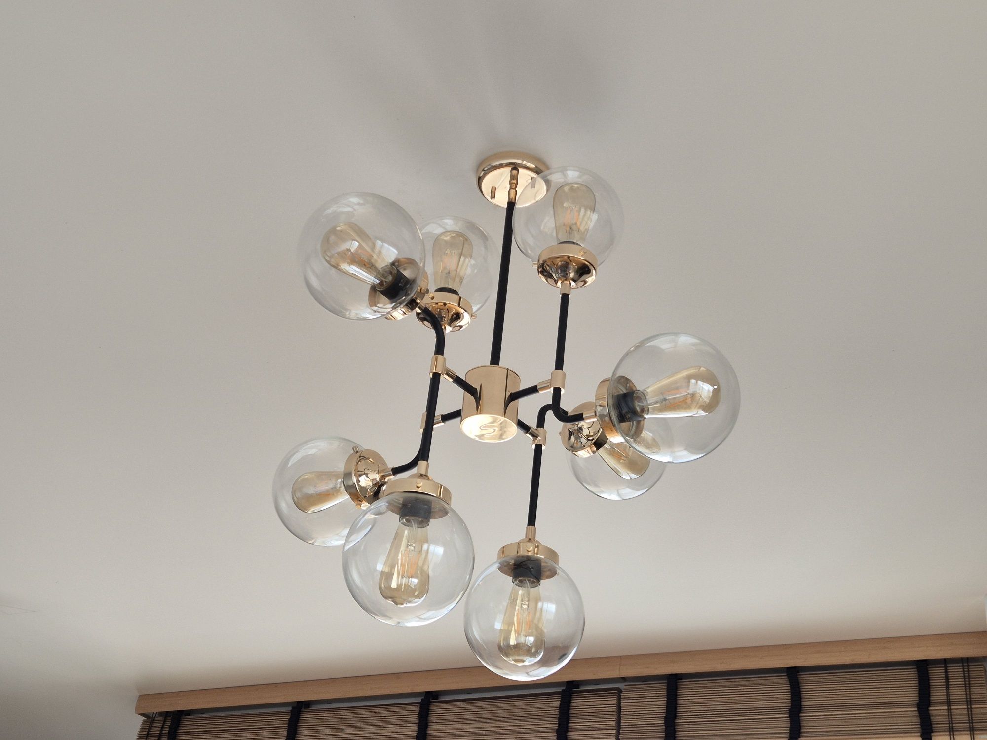 Lampa loft stan idealny industrialna gdańsk morena 8 punktów świetlnyc