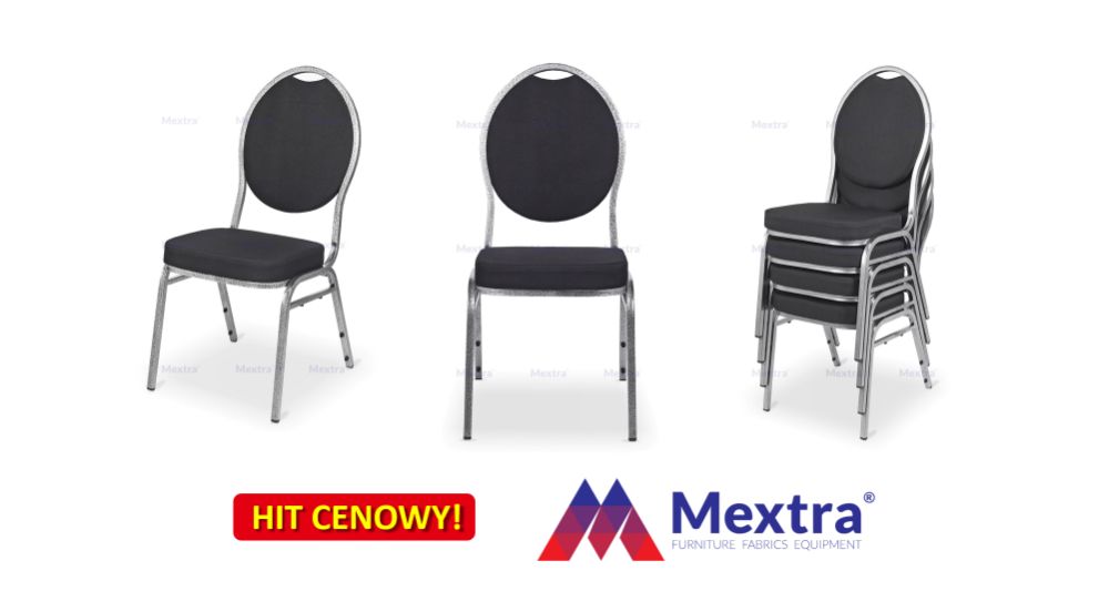 HERMAN DELUXE czarny, krzesło bankietowe, krzesła sztaplowane Warszawa