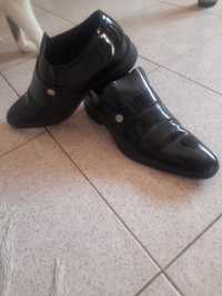 Sapato homem preto em verniz nr38