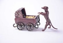 Фигурка  " Собака нянька " Бронза статуэтка Австрия