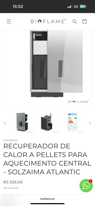 Maquina de aquecimento central a pellets atlantic solzaima