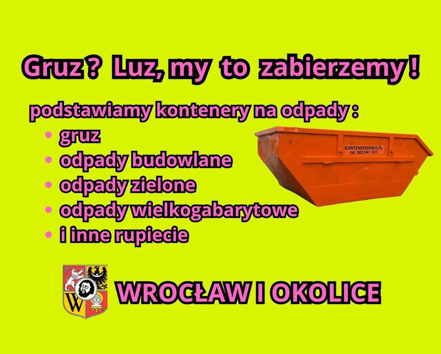 Wywóz gruzu ,kontenery na odpady ,kontener na gruz ,gruz ,wywoz smieci
