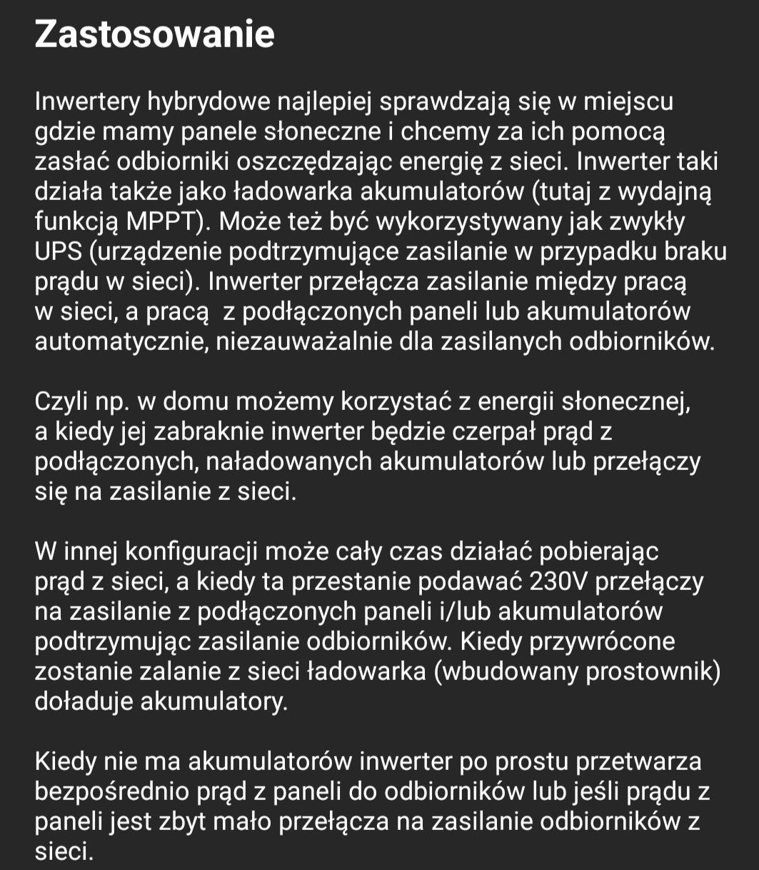 Inwerter hybrydowy 6,2 ; 1fazowy