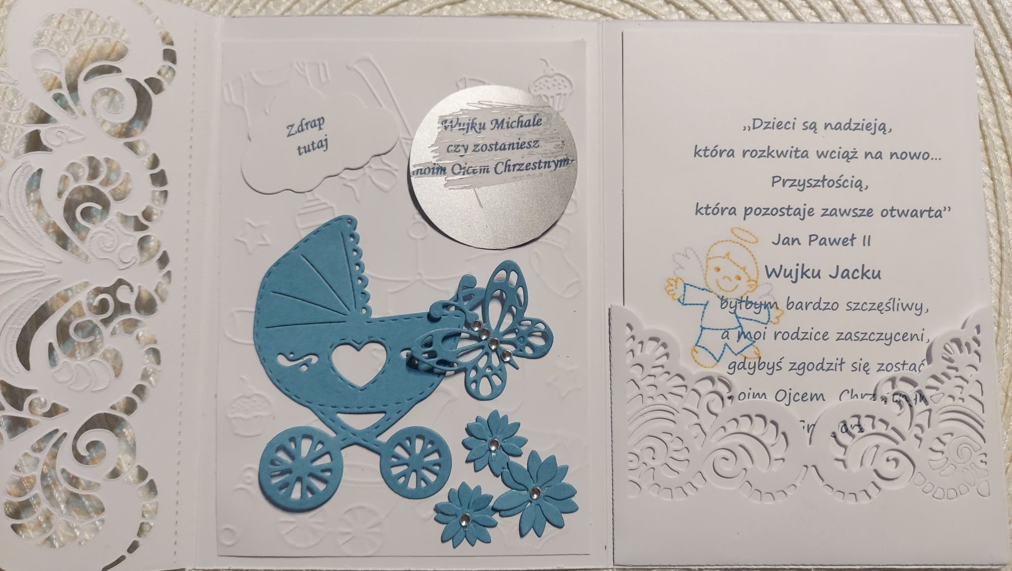 Kartki-ZDRAPKIzapytania czy zostaniesz moja chrzestna/ moim chrzestnym