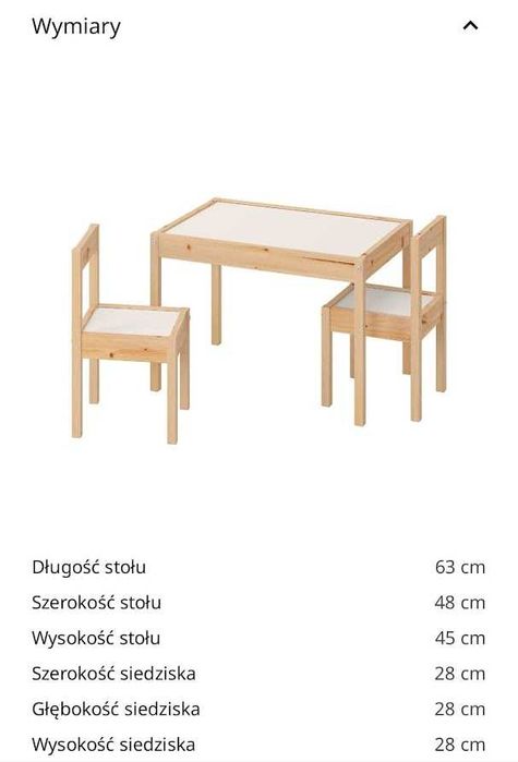 Stolik z dwoma krzesełkami dla dzieci