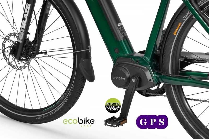 Rower elektryczny Ecobike MX300 Green 19” bat.14Ah/48V+GPS+ubezp. AC