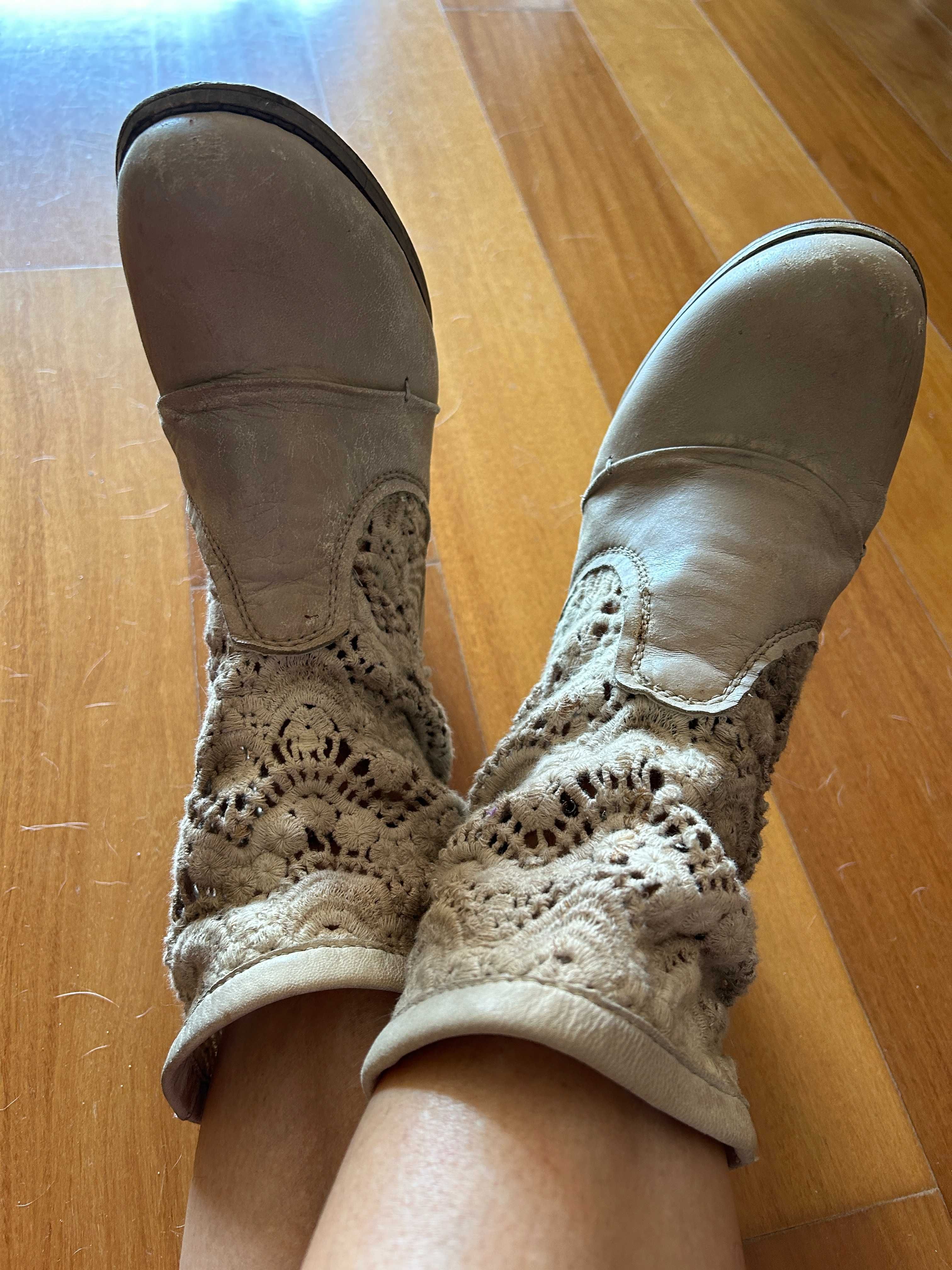 Botas de renda de marca Bunker