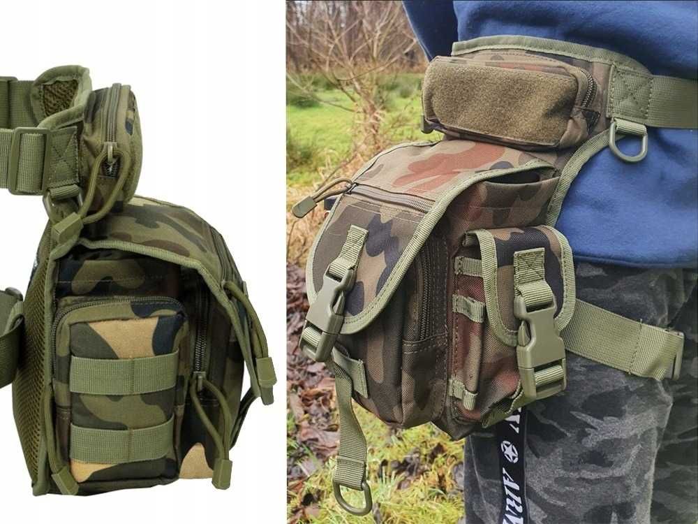 Torba saszetka biodrowa na nogę wojskowa taktyczna militarna nerka