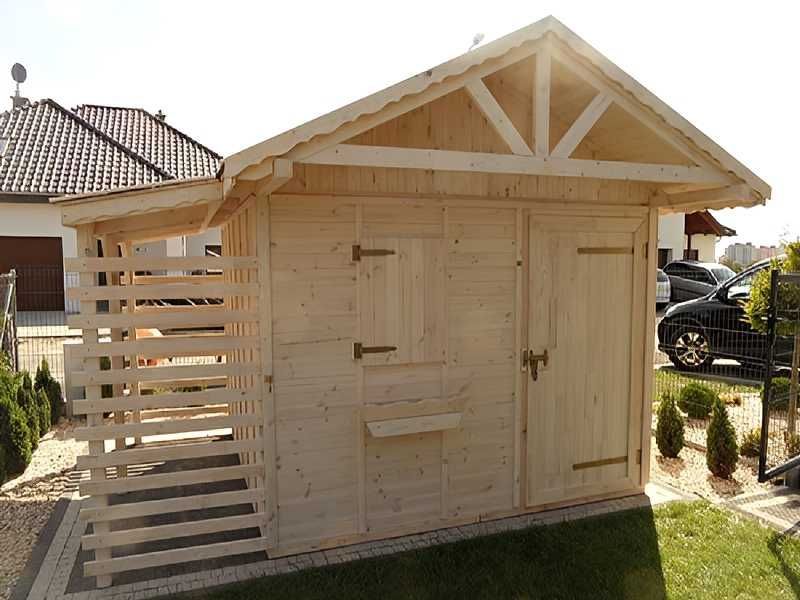 Domek zebra ogrodowy dach dwuspadowy drewniany 4x3 producent A1