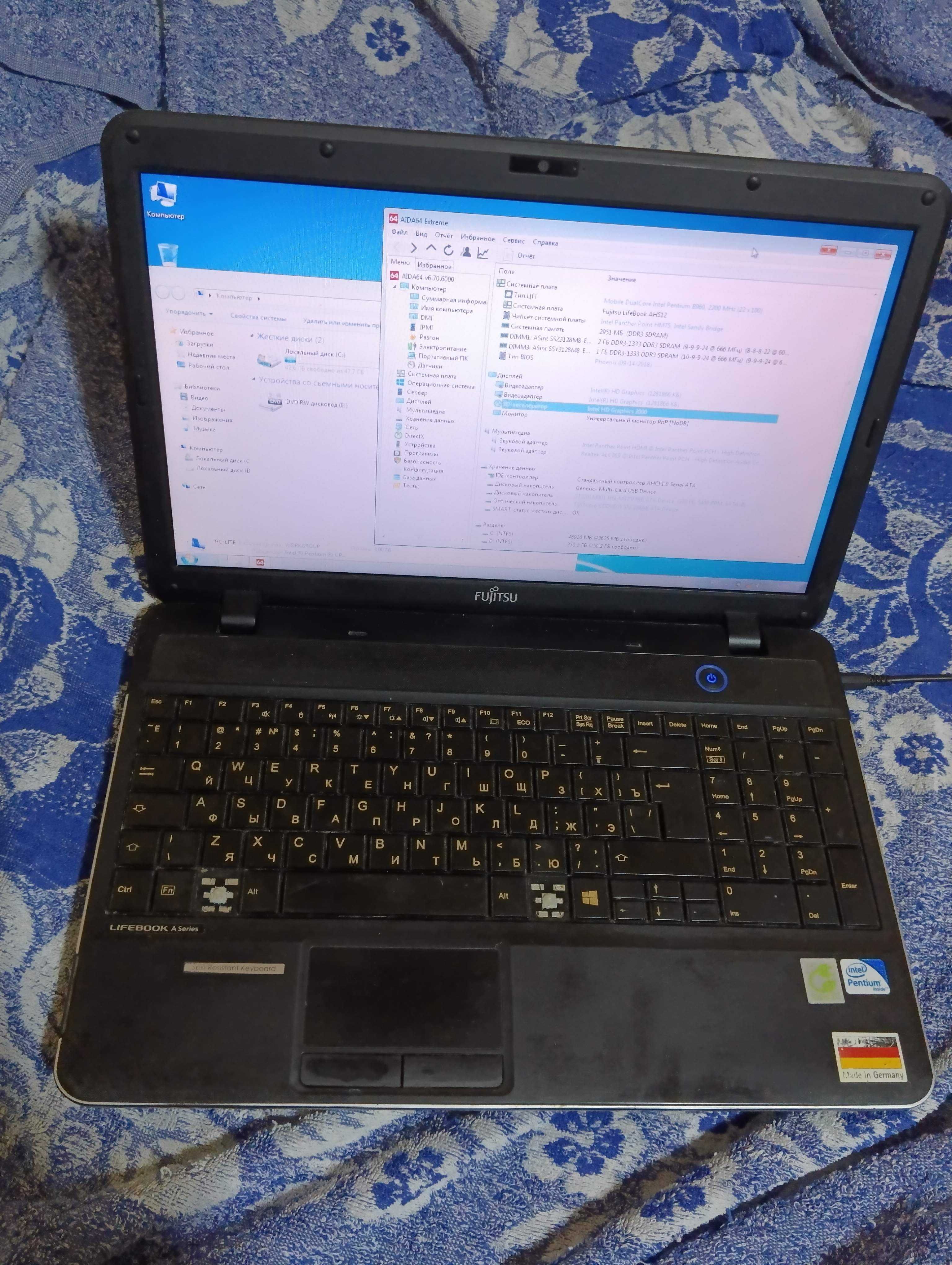 Продам ноутбук Fujitsu LIFEBOOK AH512