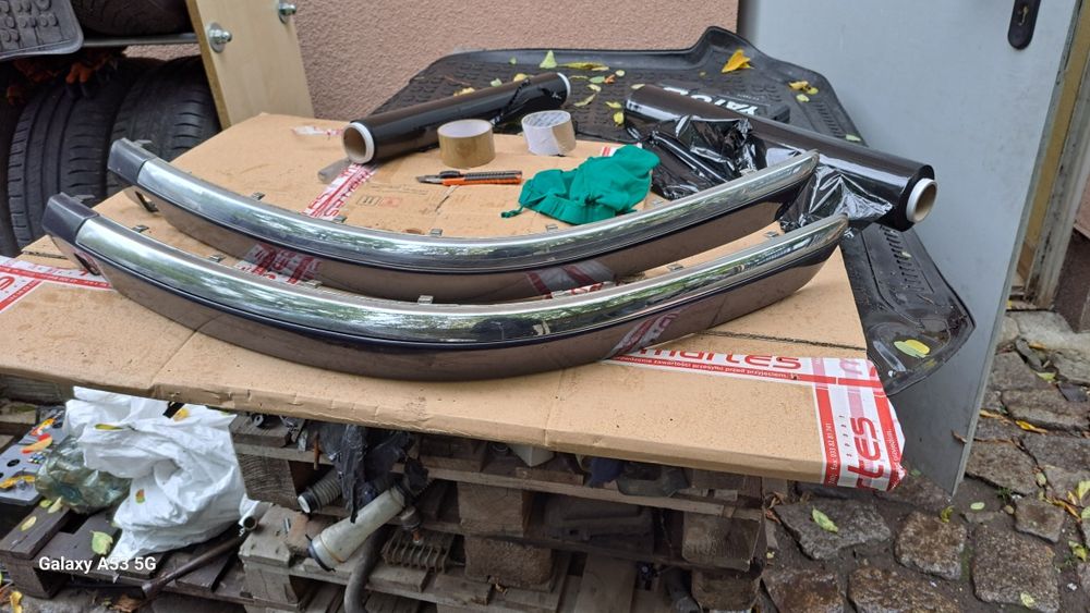 Listwa lewa chrom hokej zderzaka Peugeot 807 lift.