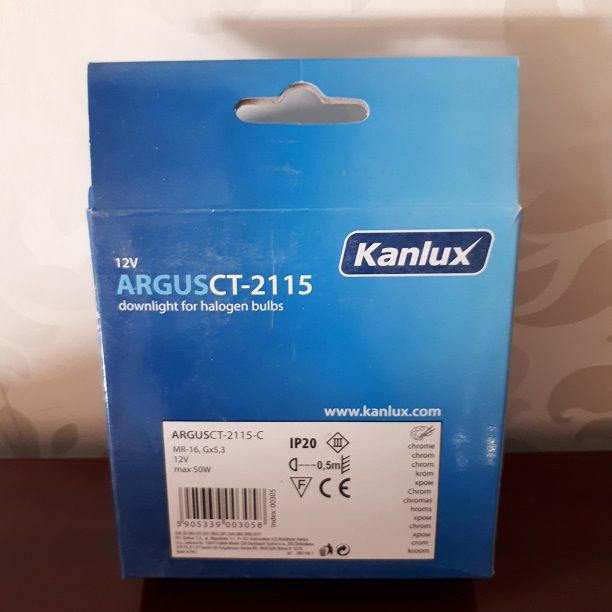 NOWA oprawka sufitowa KANLUX regulowana MR-16 12V 50W srebrna