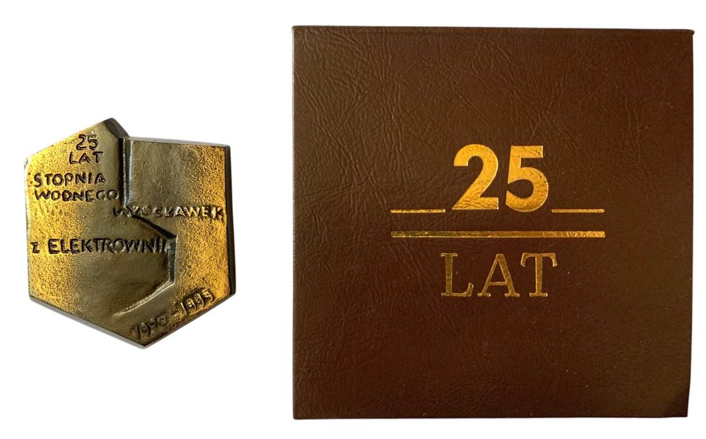 Medal Okolicznościowy 25 Lat Stopnia Wodnego z pudełkiem