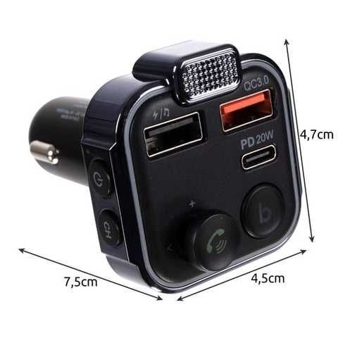 NOWY !!  Transmiter/ ładowarka bluetooth FM 12v/24v