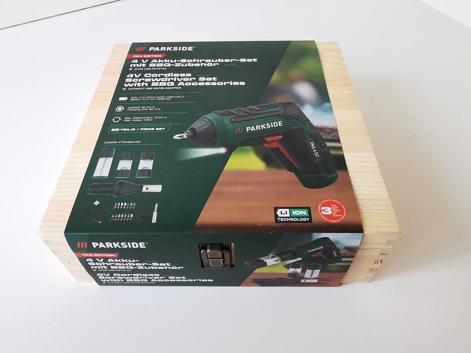 Aku Wkrętarka PARKSIDE PAS 4 D7+solniczka+dmuchawa doGRILLA 5w1 Gwar3L