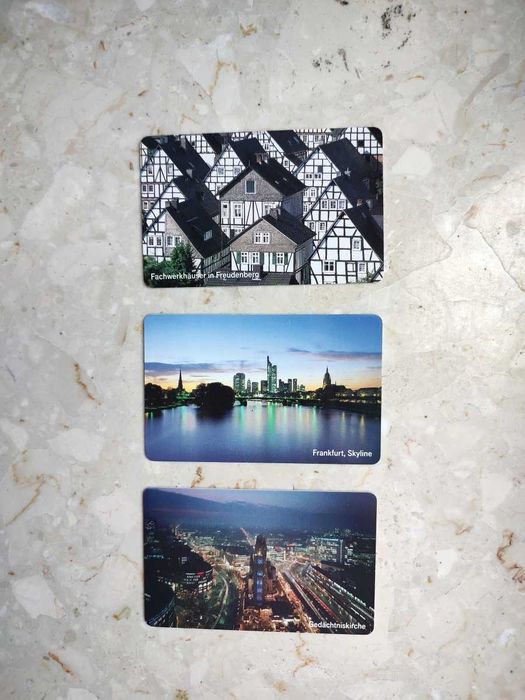 Zestaw 3 kart telefonicznych miasta - Niemcy