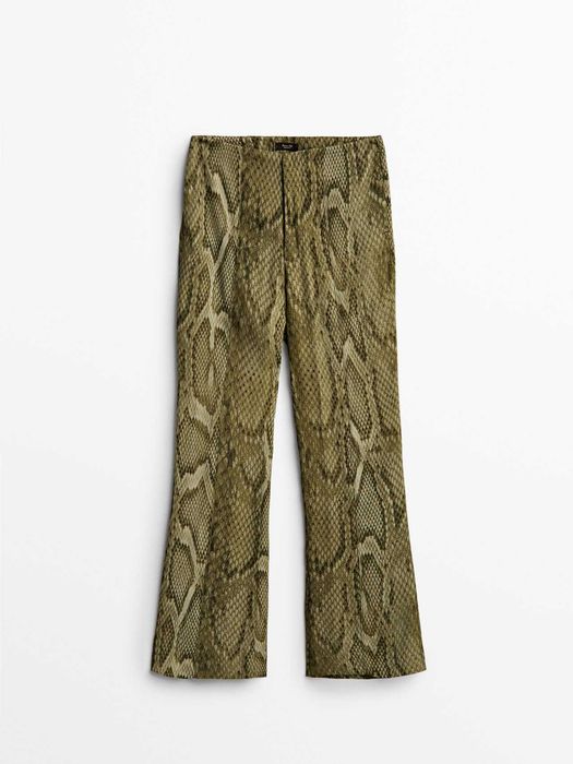 Conjunto Massimo Dutti Verde Estampado Serpente