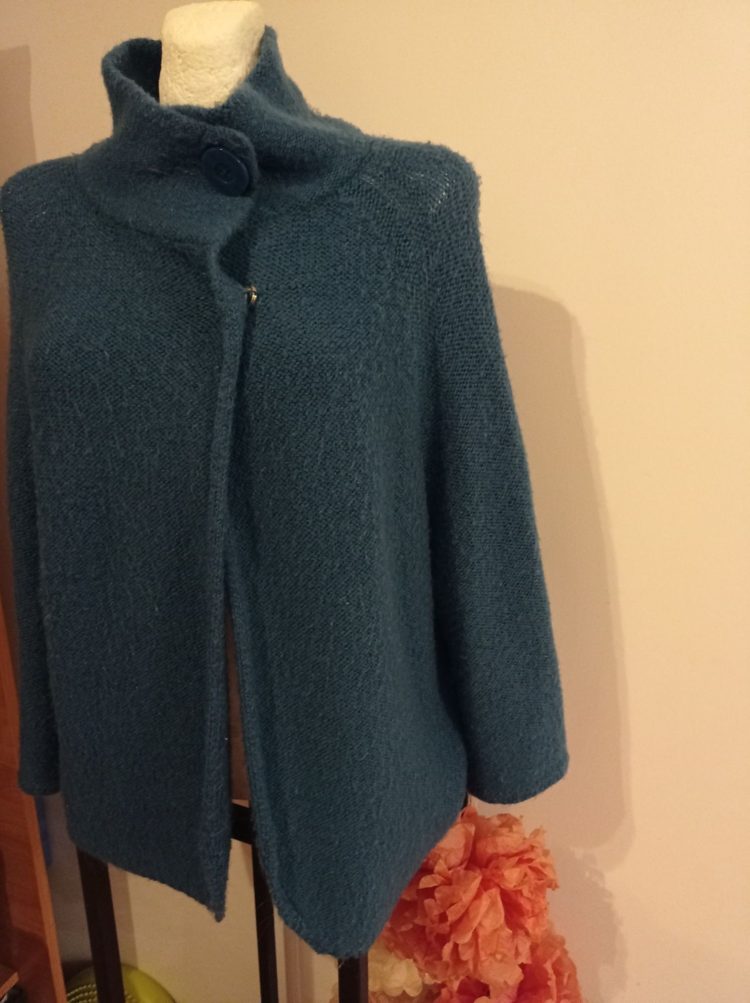 Sweter z rękawem 3/4 z wełny