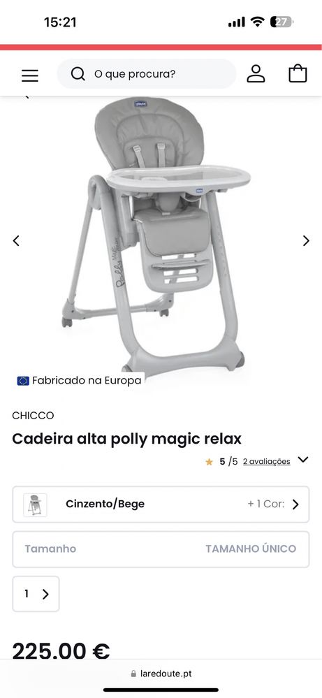 Cadeira da papa Chicco POLLY PROGRES5