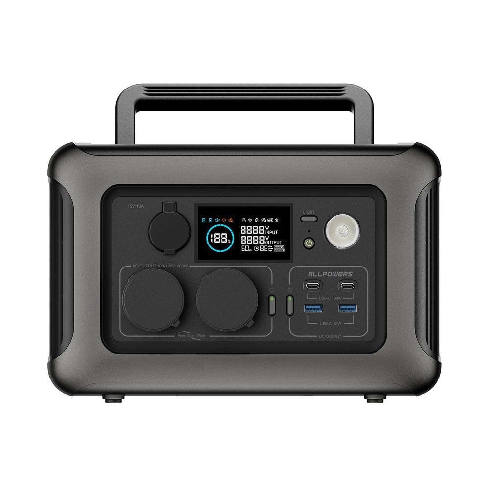 Зарядна станція ALLPOWERS R600 Акумулятор LiFePO4 із 3500+ циклами.