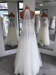 Nowy welon 150cm tiul jedwabny lejący ivory śmietankowy off white