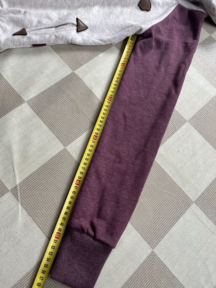 Naketano orginał bluza z kapturem bawełniana logo M cotton szara