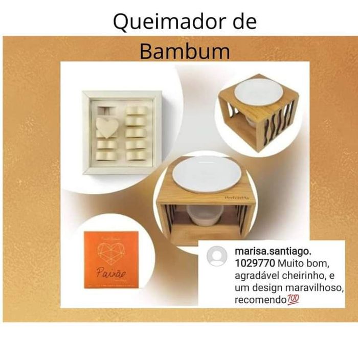 Queimador de bambu  "onda"