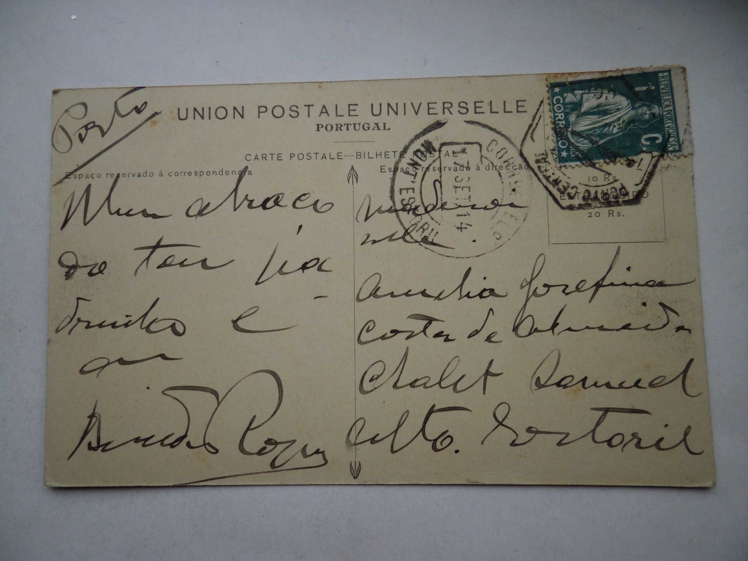 Postal, ano 1914, Ponte Maria Pia , Porto