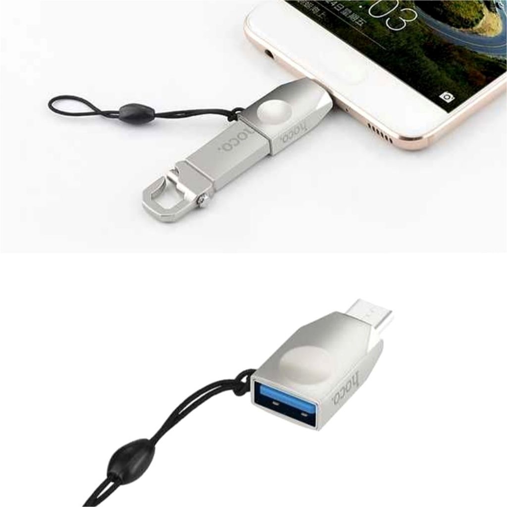 OTG перехідник Type C-USB Hoco Premium для підключення до телефону