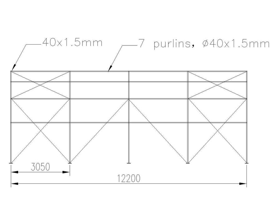 Hala namiotowa 6x15x4,88m magazynowa wiata magazynowa całoroczna