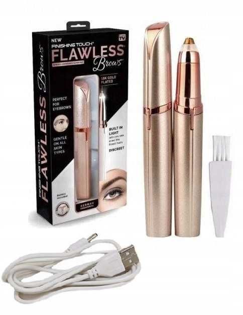 Depilator Trymer Do Brwi Twarzy Ciała FLAWLESS BROWS + Kabel USB