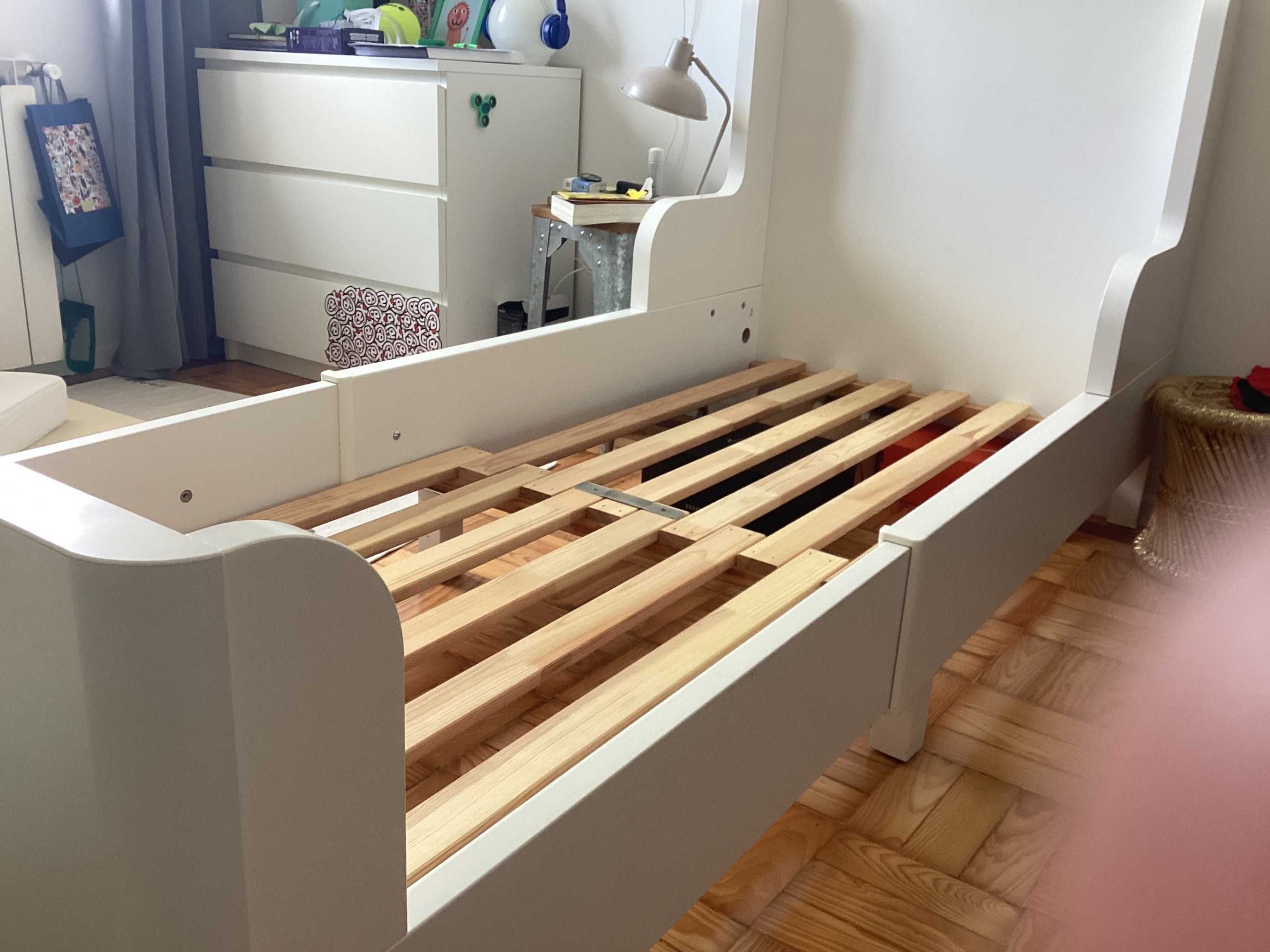 Cama extensível BUSUNGE Ikea , branco, 80x200 cm