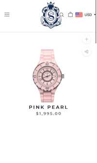 РРЦ 1995$ оригинальные керамические часы Craig Shelly Pink Pearl